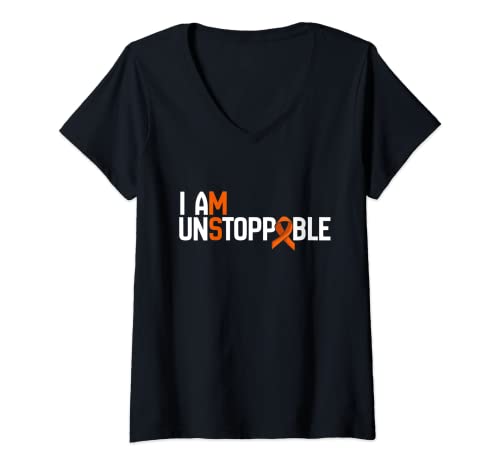 Damen I Am Unstoppable Multiple Sklerose MS Awareness Men Women T-Shirt mit V-Ausschnitt Damen I Am Unstoppable Multiple Sklerose MS Awareness Men Women T-Shirt mit V-Ausschnitt von BORN IN 2001