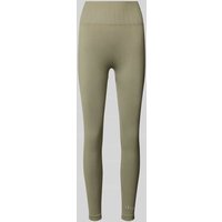 BORN LIVING YOGA Sportleggings mit Label-Detail Modell 'Annapurna' in Schilf, Größe L von BORN LIVING YOGA