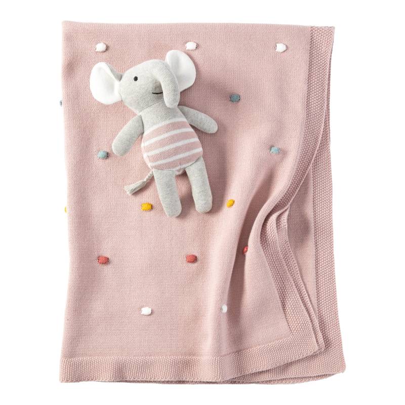 Bornino Home Babydecken-Set mit Greifling Elefant 80x100 cm von BORNINO HOME