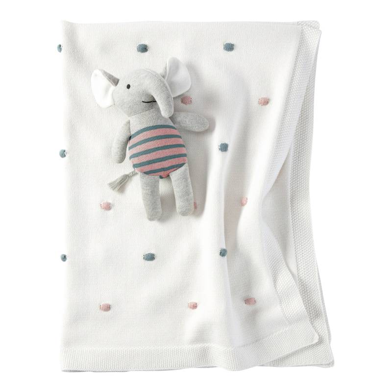 Bornino Home Babydecken-Set mit Greifling Elefant 80x100 cm von BORNINO HOME