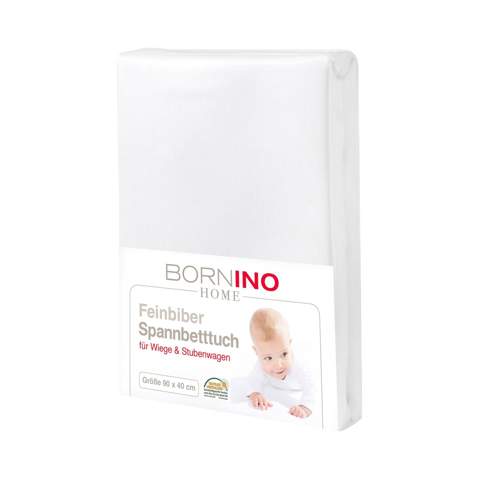 Bornino Home Feinbiber-Spannbetttuch 40x90 cm von BORNINO HOME