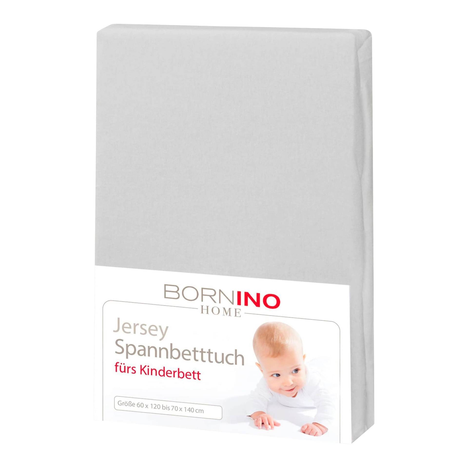 Bornino Home Jersey-Spannbetttuch 60x120 cm - 70x140 cm von BORNINO HOME