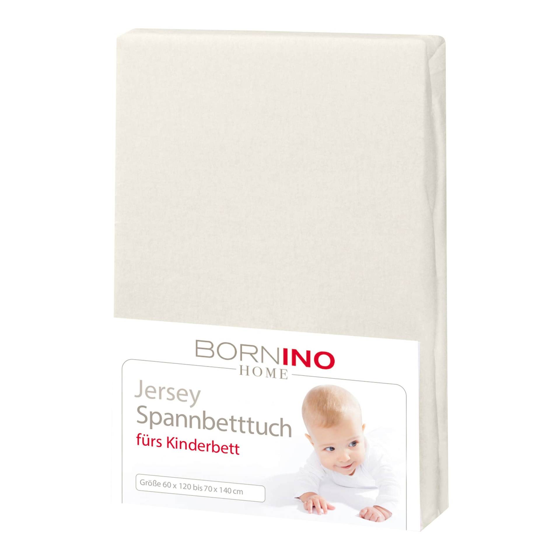 Bornino Home Jersey-Spannbetttuch 60x120 cm - 70x140 cm von BORNINO HOME