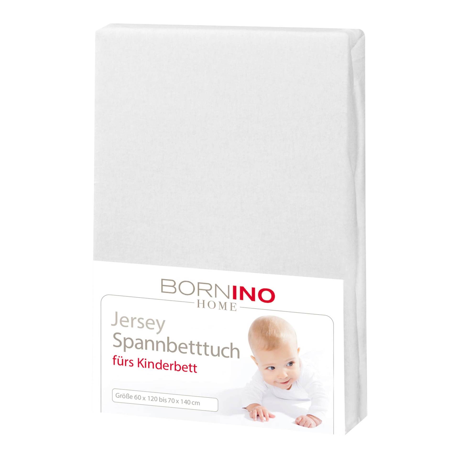 Bornino Home Jersey-Spannbetttuch 60x120 cm - 70x140 cm von BORNINO HOME