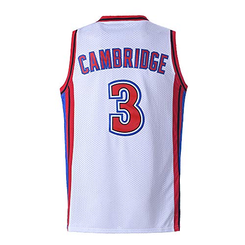 Calvin Cambridge Herren Trikot #3 LA Knights Basketball Jersey, Weiß, Groß von BOROLIN