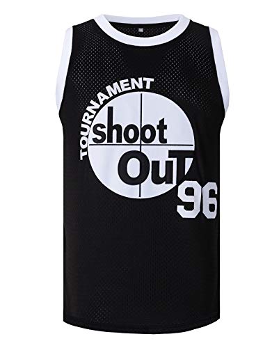 Herren Basketballtrikot #96 Birdie Turnier Shoot Out Sport Shirts - Schwarz - Klein von BOROLIN