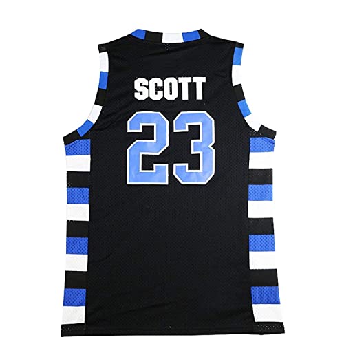 Herren One Tree Hill Ravens Scott Moive Basketballtrikot, #23 Schwarz, Mittel von BOROLIN