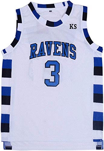 Herren One Tree Hill Ravens Scott Moive Basketballtrikot - Weiß - Klein von BOROLIN