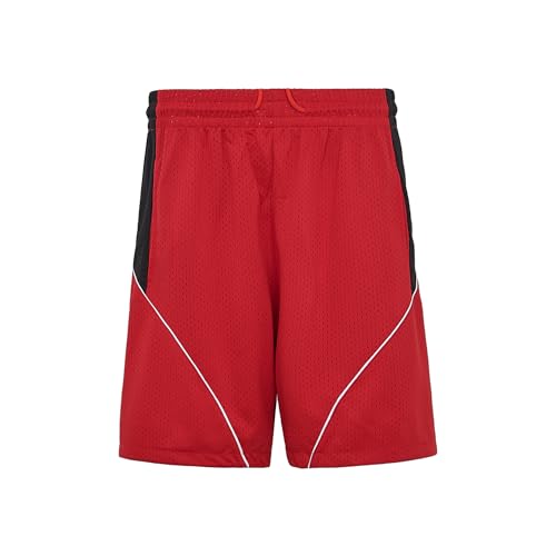 Wildcats Herren Basketball-Shorts, 14 Troy Bolton Jersey-Shorts, Rot/Ausflug, einfarbig (Getaway Solids), XL von BOROLIN