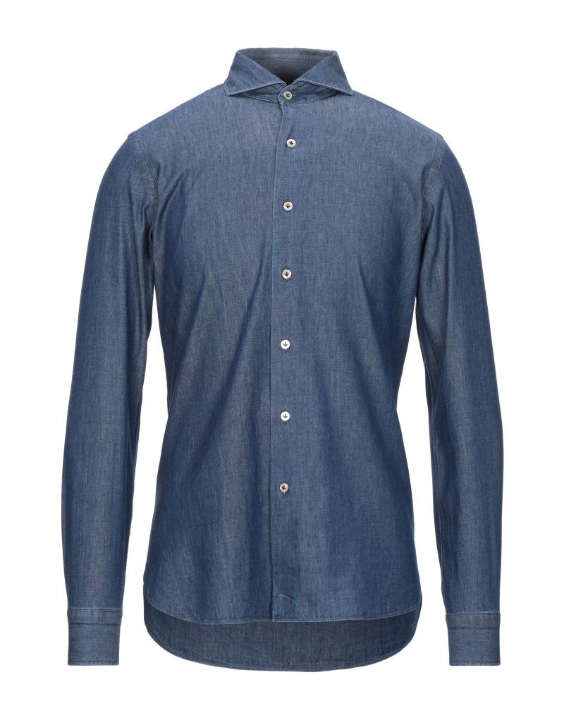 BORRIELLO NAPOLI Jeanshemd Herren Blau von BORRIELLO NAPOLI