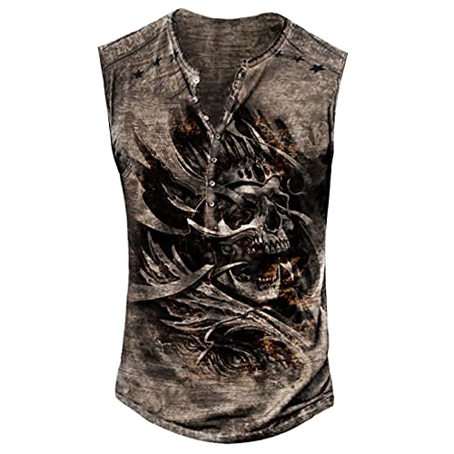 Herren Tank Top Sommer Herren Sommer Surfen Tanktop Muskelshirt für Training Fitnessstudio Fitness & Bodybuilding Tanktop Herren Sport lässig ärmellos T-Shirts Laufen Fitness Tankshirt XXL 01-Schwarz von BORTGYUI