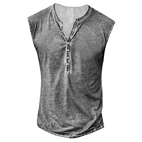 Herren Tank Top Sommer Herren Sommer Surfen Tanktop Muskelshirt für Training Fitnessstudio Fitness & Bodybuilding Tanktop Herren Sport lässig ärmellos T-Shirts Laufen Fitness Tankshirt XXL Armeegrün von BORTGYUI