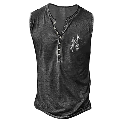 Tank Top Herren Herren Sommer Surfen Tanktop Muskelshirt für Training Fitnessstudio Fitness & Bodybuilding Tanktop Herren Sport lässig ärmellos T-Shirts Laufen Fitness Tankshirt M 01-Marine von BORTGYUI