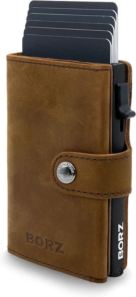 BORZ Prime Geldbörse BORZ Prime ® Slim Wallet mit Münzfach Kartenetui mit RFID Schutz von BORZ Prime