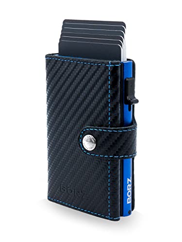 BORZ Prime Maxus 2 Limited, Slim Wallet mit Münzfach, NFC Chip mit Digitaler Visitenkarte, Kartenetui mit RFID Schutz für Herren & Damen Geldbörse, Geldbeutel für Karten & Scheine von BORZ Prime