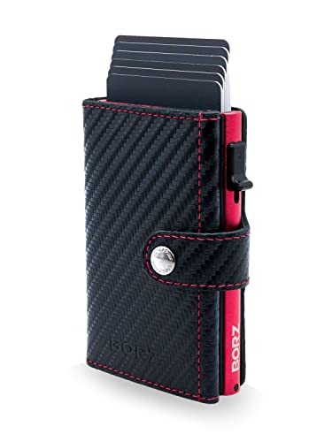 BORZ Prime Maxus 2 Limited, Slim Wallet mit Münzfach, NFC Chip mit Digitaler Visitenkarte, Kartenetui mit RFID Schutz für Herren & Damen Geldbörse, Geldbeutel für Karten & Scheine von BORZ Prime