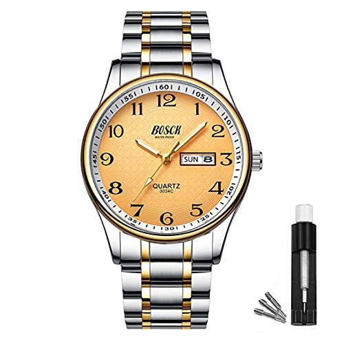 BOSCK Herren Analoguhr, wasserdichte Mode Armbanduhr aus Edelstahl für Herren, Auto Date und Day Watch BOSCK Herren Analoguhr, wasserdichte Mode Armbanduhr aus Edelstahl für Herren, Auto Date und Day Watch von BOSCK