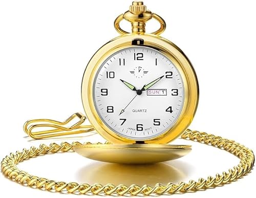 BOSHIYA Glatte Quarz Taschenuhren (Gold-17) von BOSHIYA