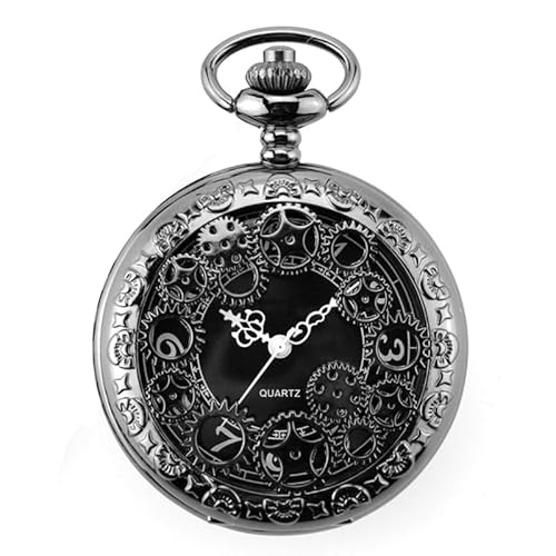BOSHIYA Männer mechanische Zahnrad Taschenuhr Quartz Taschenuhr Männer, Frauen, Vater, Großvater - Geburtstags- und Jubiläumsgeschenke von BOSHIYA