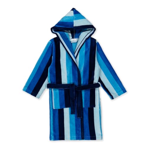 BOSKIMO KIDS - Bademantel für Kinder und Jugendliche aus Baumwolle: Junge, Mädchen, Unisex, Kinder und Baby – 100% OEKO-TEX-Baumwolle – 2 Taschen, Gürtel, Kapuze, Bademäntel mit Stickerei für Kinder von BOSKIMO