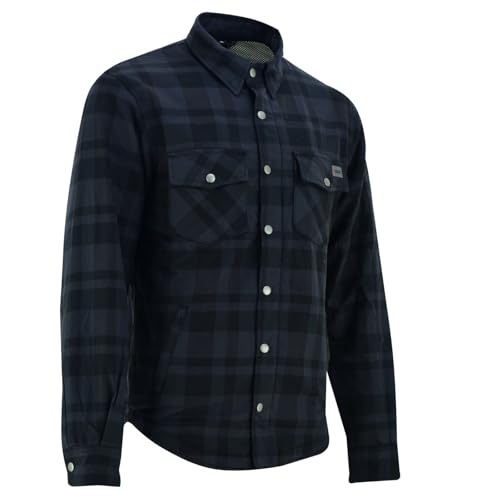 BOSmoto Herren Lumber-Jack JACKEN IN GRAU/ROT-SCHWARZ KARRIERT (2XL, Schwarz) von BOSmoto