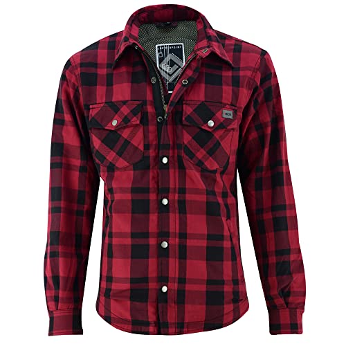 HERREN LUMBER-JACK JACKEN IN GRAU/ROT-SCHWARZ KARRIERT (2XL, Blau) von BOSmoto