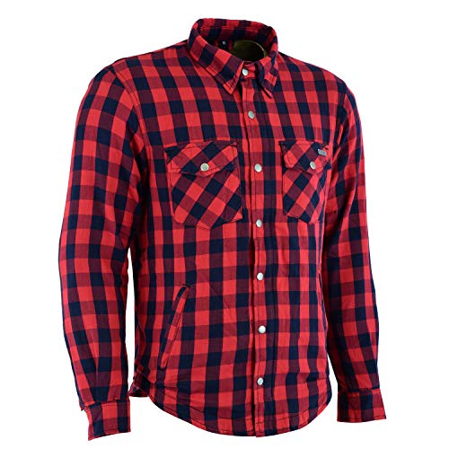 HERREN LUMBER-JACK JACKEN IN GRAU/ROT-SCHWARZ KARRIERT (S, Blau/Rot) von BOSMOTO