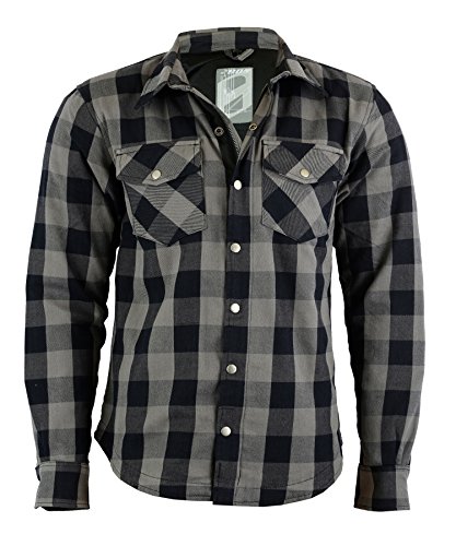 Lumberjack Jacke für Herren, ROT/GRAU (L, GRAU) von BOSMOTO