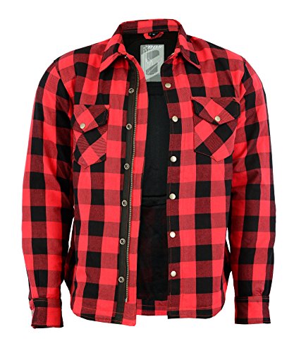 Lumberjack Jacke für Herren, ROT/GRAU (XXL, ROT) von BOSMOTO