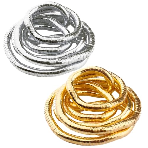 90 cm lange Velara-Schlange-Halskette für Damen, flexible Eisenkette, nahtloses kopfloses Design in Silber oder Gold, kein Verschluss von BOSREROY