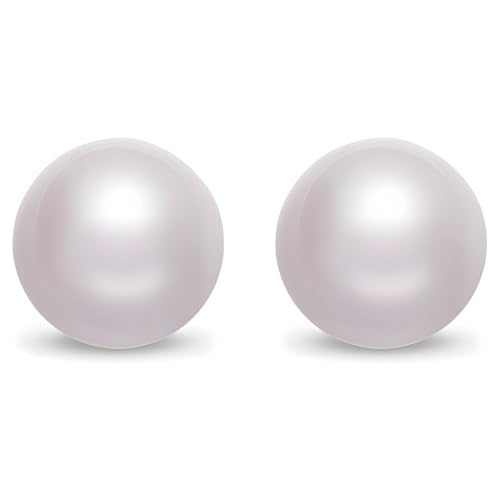 Ohrringe aus Kunstperlen mit 925er-Silber-Pfosten, eleganter Schmuck im französischen Stil, perfekt für formelle und alltägliche Nutzung von BOSREROY