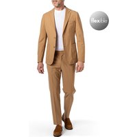 BOSS Black Herren Anzug beige Schurwoll-Stretch Slim Fit von BOSS Black