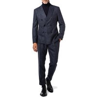 BOSS Black Herren Anzug blau Schurwolle meliert Slim Fit von BOSS Black