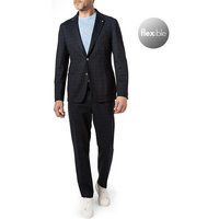 BOSS Black Herren Anzug blau gemustert Slim Fit von BOSS Black