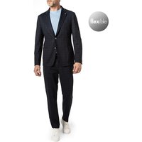 BOSS Black Herren Anzug blau gemustert Slim Fit von BOSS Black