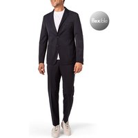 BOSS Black Herren Anzug blau Schurwoll-Stretch Slim Fit von BOSS Black