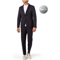 BOSS Black Herren Anzug blau Schurwoll-Stretch Slim Fit von BOSS Black