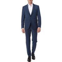 BOSS Black Herren Anzug blau Schurwoll-Stretch meliert Slim Fit von BOSS Black