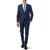 BOSS Black Herren Anzug blau Schurwoll-Stretch Slim Fit von BOSS Black