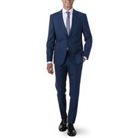 BOSS Black Herren Anzug blau Schurwoll-Stretch Slim Fit von BOSS Black