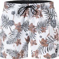 BOSS Black Herren Badeshorts braun Mikrofaser gemustert von BOSS Black