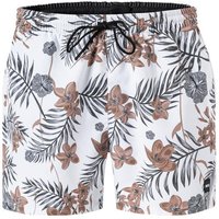 BOSS Black Herren Badeshorts braun Mikrofaser gemustert von BOSS Black