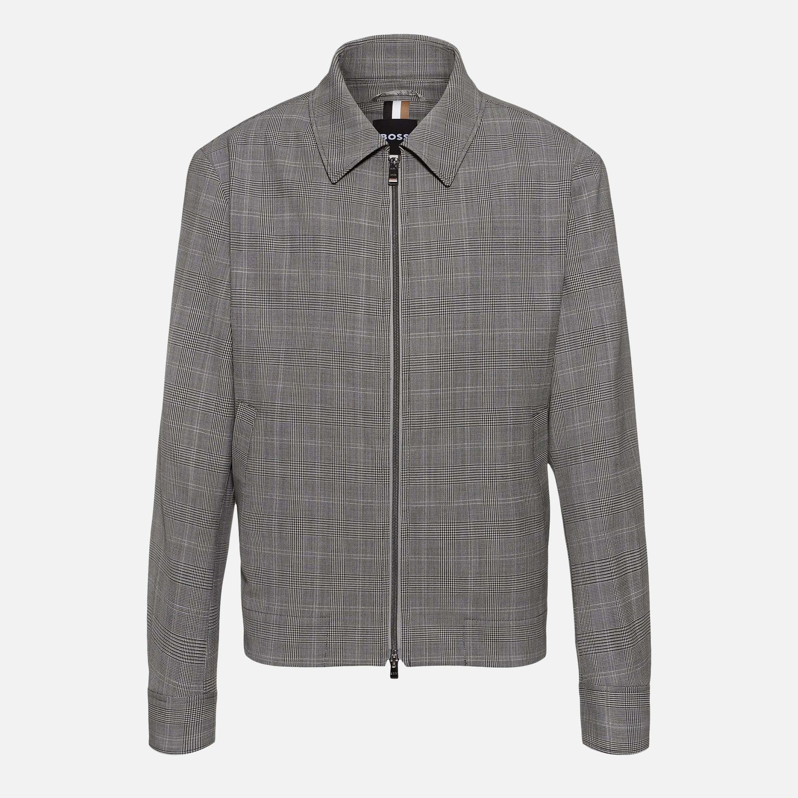 BOSS Black C-Hanry Checked Wool-Blend Zipped Jacket - IT 50/L von BOSS Black