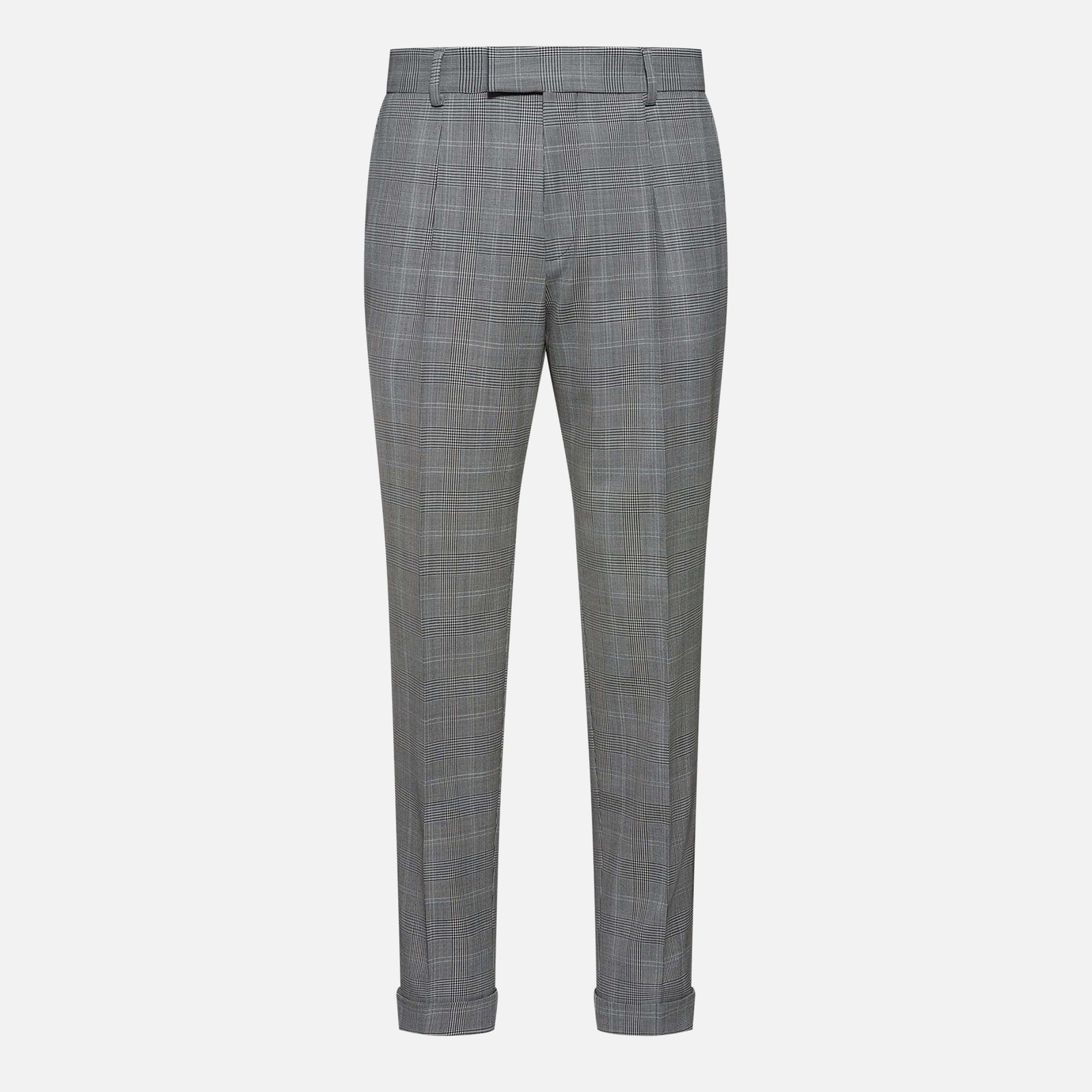 BOSS Black H-Pepe Checked Wool-Blend Trousers - IT 46/S von BOSS Black