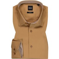 BOSS Black Herren Hemd beige Baumwolle Slim Fit von BOSS Black