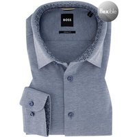 BOSS Black Herren Hemd blau Jersey von BOSS Black