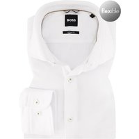 BOSS Black Herren Hemd weiß Jersey von BOSS Black