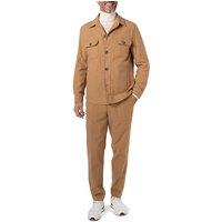 BOSS Black Herren Anzug beige Flanell von BOSS Black