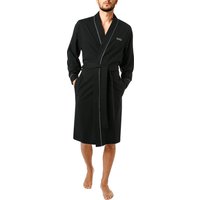 BOSS Black Herren Bademantel schwarz Baumwolle & Mix unifarben von BOSS Black