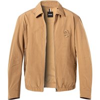 BOSS Black Herren Blouson beige Mikrofaser unifarben von BOSS Black